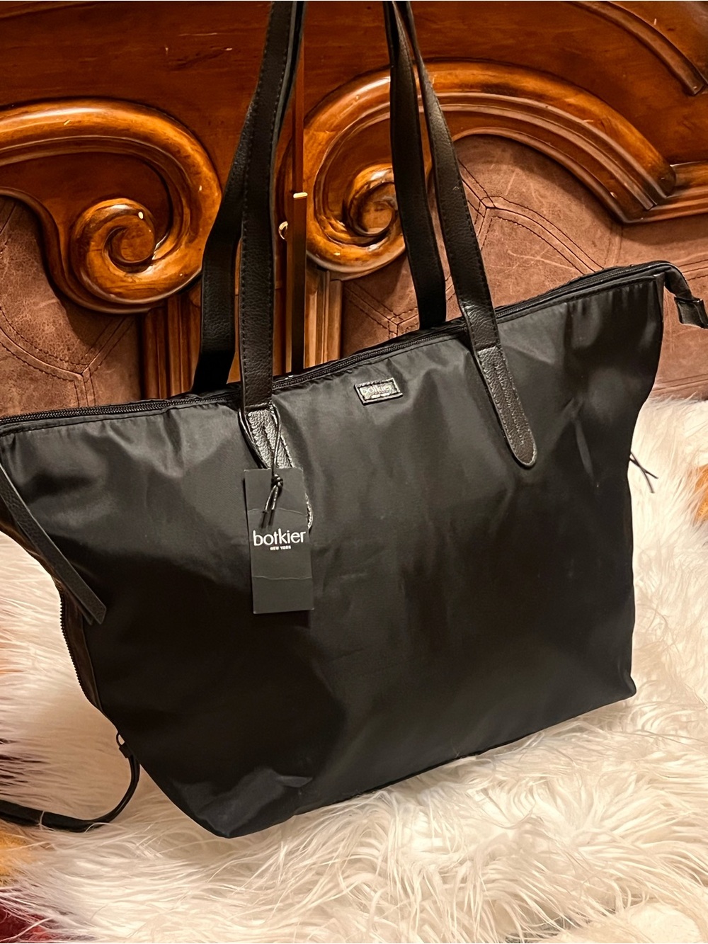 Botkier Black Nylon with Leather Straps tote bag - Picture 3 of 10